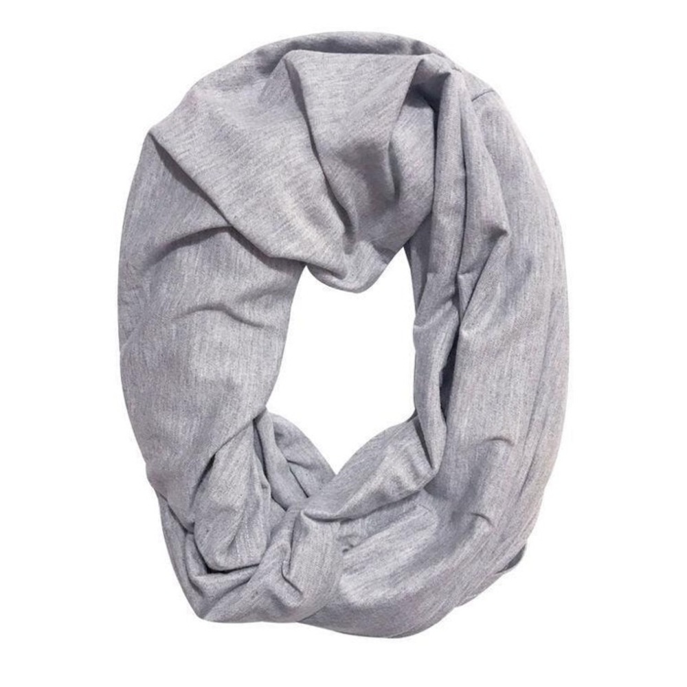 Cozy Gray Infinity Nursing Scarf
